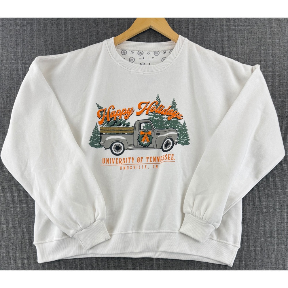 Pressbox University of Tennessee Knoxville Happy Holidays womens Sweatshirt S